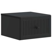 vidaXL Väggmonterat Sängbord Svart 33 x 34,5 x 20 cm Konstruerat trä