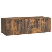 vidaXL Väggmonterad TV-bänk Rökt ek 98 x 41 x 30 cm Konstruerat trä
