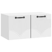 vidaXL Väggmonterad TV-bänk Vit högglans 59,5 x 31 x 30 cm