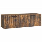 vidaXL Väggmonterad TV-bänk Rökt ek 98 x 31 x 30 cm Konstruerat trä