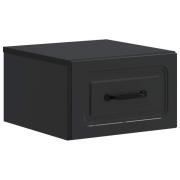 vidaXL Väggmonterat Sängbord Svart 34,5 x 33 x 20 cm Konstruerat trä
