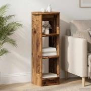 vidaXL Sidokabinett Gammalt trä 40 x 40 x 100 cm Konstruerat trä