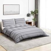 vidaXL Bäddset grå 200x220 cm bomull