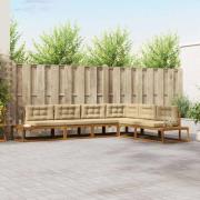 vidaXL Utomhussoffset Naturlig och Beige