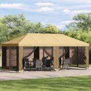 vidaXL Paviljong med väggar 6 x 3 m Gräddvit Polyester och Stål 190