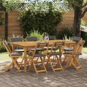 vidaXL Utemöbler Bistro Stolar 8 pcs Mörkgrå 40 x 53 x 80 cm