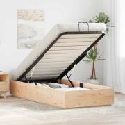 vidaXL Ottoman Sängram Naturfärg 90 x 190 cm Massivt furu