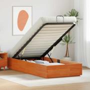 vidaXL Ottoman Sängram VaxBrun 100 x 200 cm Massivt furu