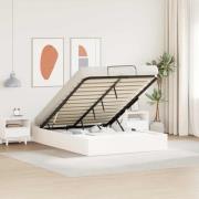 vidaXL Bäddsoffa med förvaring Vit 135 x 190 cm Massivt furu
