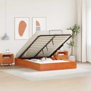 vidaXL Bäddsoffa med förvaring VaxBrun 150 x 200 cm Massivt furu