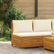 vidaXL Trädgård Mittensoffa Massivt Akaciaträ Brun