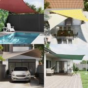 vidaXL Solskugge segel Gul och Vit 6 x 2 m 100% polyester oxford