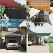 vidaXL Solskugge segel Orange och Brunt 3 x 3 x 3 m