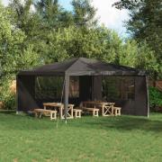 vidaXL Partytältvägg 2 pcs 400 x 195 cm Antracit PE och stål