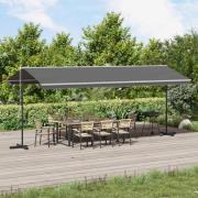 vidaXL Fristående markis Grå 6 x 3 m Polyester