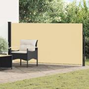 vidaXL Utfällbar sidomarkis Sand 500 x 120 cm Polyester