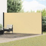 vidaXL Utfällbar sidomarkis Sand 500 x 180 cm Polyester