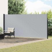 vidaXL Utfällbar sidomarkis Grå 600 x 220 cm Polyester