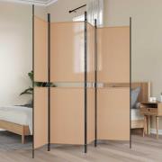 vidaXL 4-panel rumavdelare Beige 200 x 180 cm Tyg