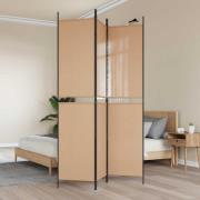 vidaXL 3-panelers rumsavdelare Beige 150 x 220 cm Tyg