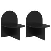 vidaXL Sängbord 2 pcs Svart ek 48 x 49 x 65 cm Konstruerat trä