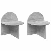 vidaXL Sängbord 2 pcs Betonggrå 40 x 35,5 x 45,5 cm Konstruerat trä