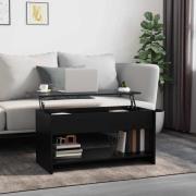 vidaXL Soffbord svart 102x50x52,5 cm konstruerat trä