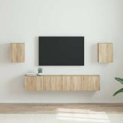 vidaXL TV Vägghylla 2 pcs Sonoma 30 x 31 x 40 cm Konstruerat trä