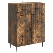 vidaXL Sideboard med låda Rökt ek 66 x 34,5 x 89,5 cm Konstruerat trä