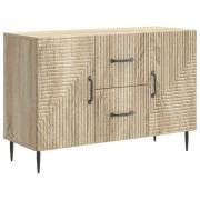 vidaXL Sideboard med låda Sonoma-ek 89 x 34,5 x 60 cm Konstruerat trä