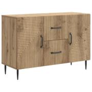 vidaXL Sideboard med låda Artisan-ek 89 x 34,5 x 60 cm Konstruerat trä