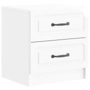 vidaXL Nattduksbord Vit högglans 43 x 34,5 x 44,5 cm Konstruerat trä