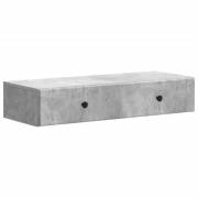 vidaXL Väggmonterad sidobord Betonggrå 87,5 x 34,5 x 17 cm