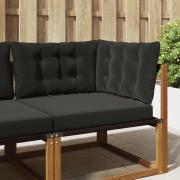 vidaXL Utomhus Soffa Kudde 3 pcs Svart Polyester