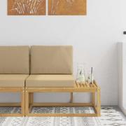 vidaXL Modulsoffa utomhus Vit 91 x 63 x 73 cm Massivt Akaciaträ