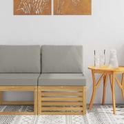 vidaXL Utomhus Mellansoffa Massivt Akaciaträ Vit