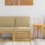 vidaXL Utomhus Mellansoffa Massivt Akaciaträ Vit