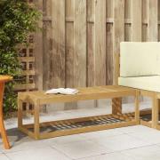 vidaXL Utomhuspall Vit 115 x 43 x 37 cm Massivt Akaciaträ