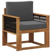 vidaXL Utomhus Mellansoffa Massivt Akaciaträ Naturlig