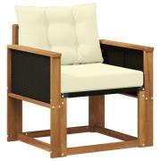 vidaXL Utomhus Mellansoffa Massivt Akaciaträ Naturlig