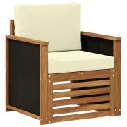 vidaXL Utomhus Mellansoffa Naturlig