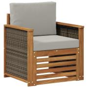 vidaXL Utomhus Mellansoffa Naturlig