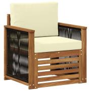 vidaXL Utomhus Mellansoffa Naturlig