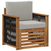 vidaXL Utomhus Mellansoffa Naturlig