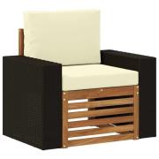 vidaXL Utomhus Mellansoffa Naturlig