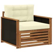 vidaXL Utomhus Mellansoffa Massivt Akaciaträ Naturlig