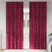 vidaXL Sammetsgardiner med gardiner 2 pcs Vinröd 225 x 140 cm Sammet