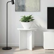 vidaXL Växtställ 2 pcs Vit högglans 40 x 40 x 40 cm Konstruerat trä