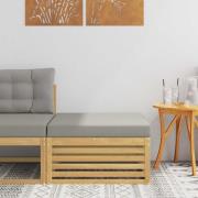 vidaXL Utomhuspall Massivt Akaciaträ Vit