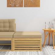 vidaXL Utomhuspall Massivt Akaciaträ Vit